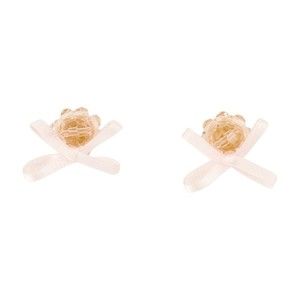 Simone Rocha Petite Bow Daisy Earrings - Crystal - Pink - NWT